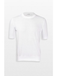 ανδρικό λευκό knitted t-shirt gran sasso