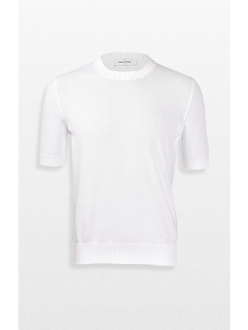 ανδρικό λευκό knitted t-shirt gran sasso