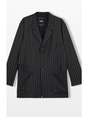 ανδρικό μαύρο pinstripe chore coat y-3