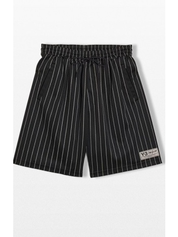 ανδρικό μαύρο mesh pinstripe shorts y-3