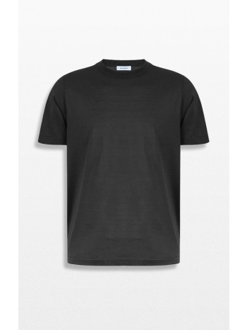ανδρικό μαύρο round neck t-shirt gran sasso