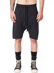 ανδρικό μαύρο drop crotch shorts black thom krom