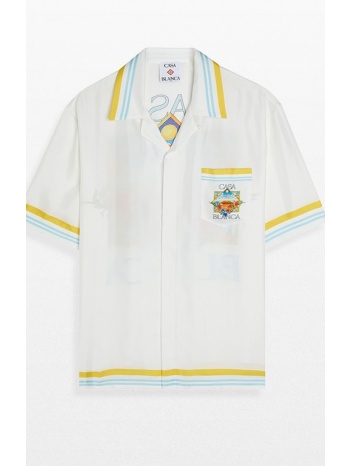 ανδρικό λευκό tennis landscape shirt casablanca