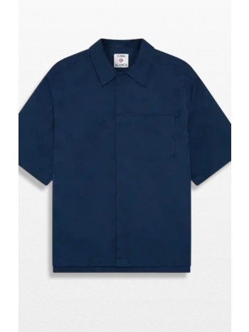 ανδρικό μπλε navy monogram short sleeve shirt casablanca