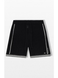 ανδρικό μαύρο black mesh shorts casablanca