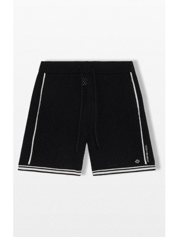 ανδρικό μαύρο black mesh shorts casablanca