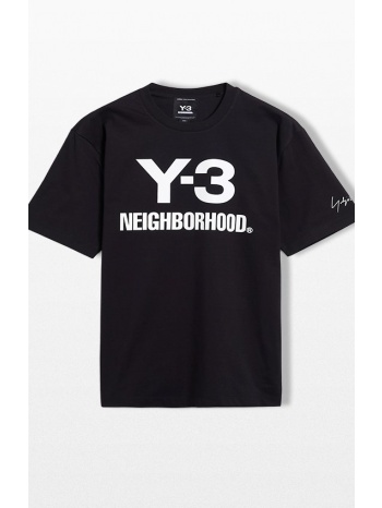 ανδρικό μαύρο logo t-shirt y-3 x neighborhood