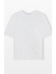 ανδρικό λευκό applique monogram t‑shirt casablanca