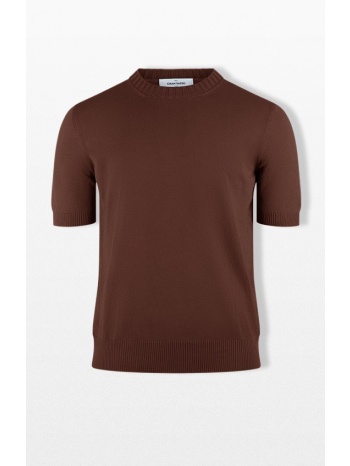 ανδρικό καφέ knitted t-shirt gran sasso