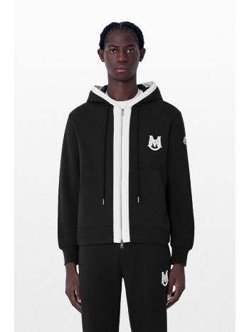 ανδρικό μαύρο zip-up cardigan moncler