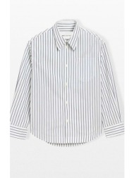 ανδρικό λευκό striped shirt ami paris