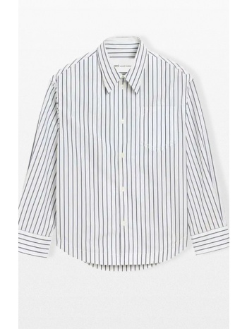 ανδρικό λευκό striped shirt ami paris