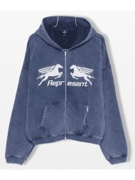ανδρικό μπλε pegasus zip-τhrough hoodie represent