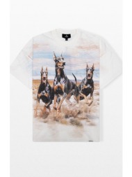 ανδρικό λευκό western dobermans t-shirt represent