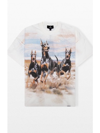 ανδρικό λευκό western dobermans t-shirt represent
