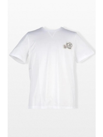 moncler ανδρικό λευκό cotton t-shirt in white