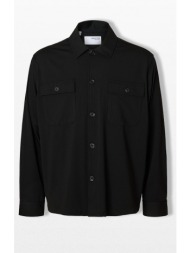 selected homme ανδρικό μαύρο long sleeved overshirt