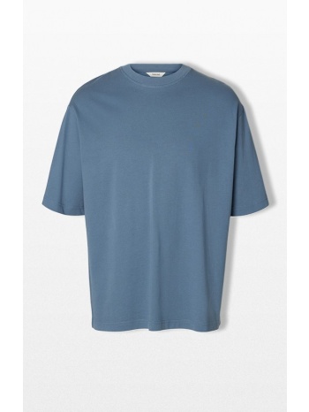 selected homme ανδρικό μπλε crewneck t-shirt