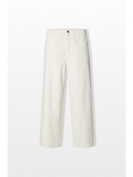 selected homme ανδρικό λευκό wide leg trousers