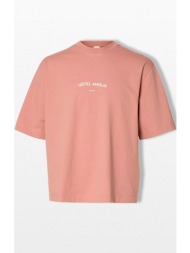 selected homme ανδρικό ροζ boxy fit t-shirt