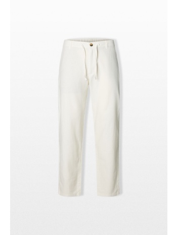 selected homme ανδρικό λευκό slim tapered trousers