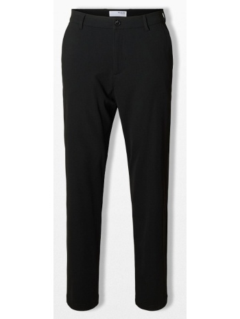 selected homme ανδρικό μαύρο slim fit tapered trousers