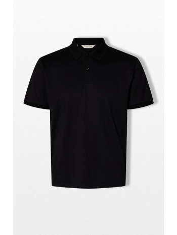 selected homme ανδρικό μαύρο polo shirt