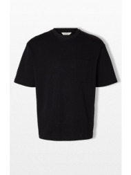 selected homme ανδρικό μαύρο loose fit t-shirt
