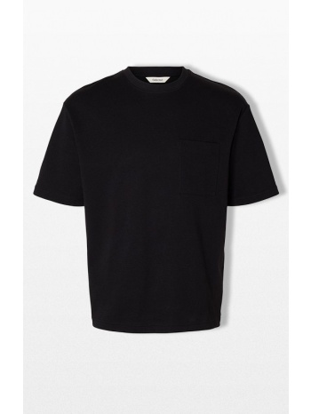 selected homme ανδρικό μαύρο loose fit t-shirt