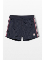 moncler ανδρικό μπλε logo patch swim shorts