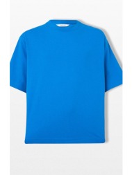 selected homme ανδρικό μπλε o-neck logo tee