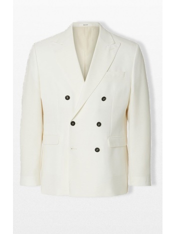 selected homme ανδρικό λευκό wool blend blazer