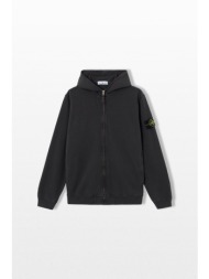 stone island ανδρικό γκρι zip up hooded sweatshirt