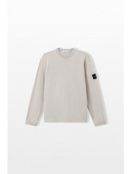 stone island ανδρικό γκρι knit crewneck jumper