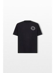 stone island ανδρικό μαύρο t-shirt with ‘outline compass’ print
