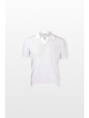 gran sasso ανδρικό λευκό ribbed polo shirt