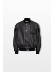 maison margiela ανδρικό μαύρο varsity jacket