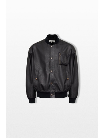 maison margiela ανδρικό μαύρο varsity jacket