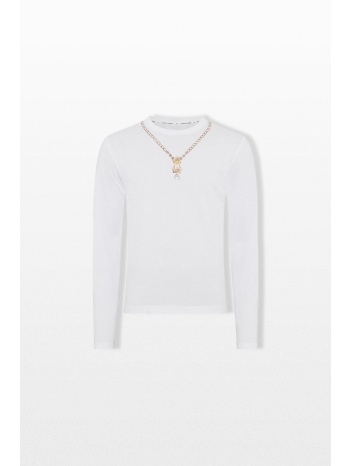 marine serre ανδρικό λευκό trompe l`oeil jewelry ls t-shirt σε προσφορά