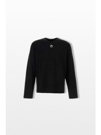 marine serre ανδρικό μαύρο moon logo ls t-shirt σε προσφορά