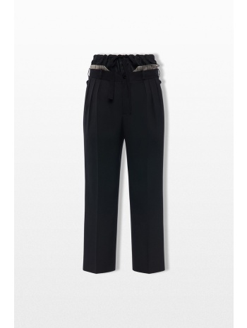 maison margiela ανδρικό μαύρο lining trousers