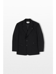 maison margiela ανδρικό μαύρο single-breasted stapled jacket