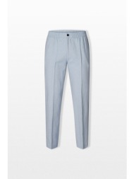 selected homme ανδρικό μπλε linen blend suit trousers