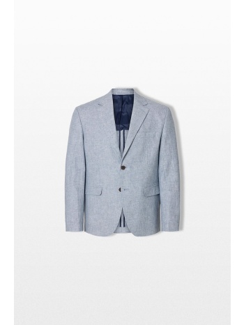 selected homme ανδρικό μπλε single breasted blazer