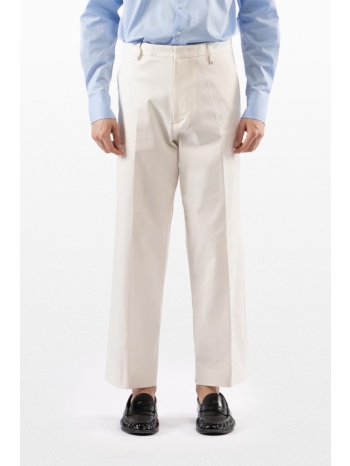 i`m brian ανδρικό μπεζ cotton trousers with pleats