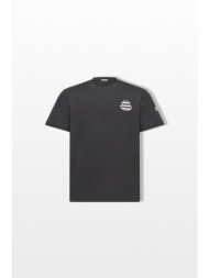 moncler ανδρικό μπλε striped logo t-shirt