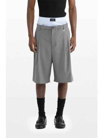 i`m brian ανδρικό γκρι oversized bermuda shorts