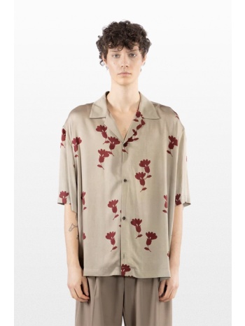 i`m brian ανδρικό πολύχρωμο flowing open neck shirt