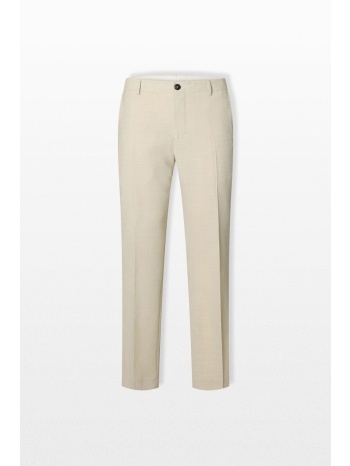 selected homme ανδρικό μπεζ slim fit suit trousers