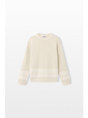 stone island ανδρικό μπεζ crewneck jumper